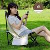 Adjustable Recliner Portable Camping Chair Outdoor Beach Fishing Chair Steel Frame Lightweight Folding Stool