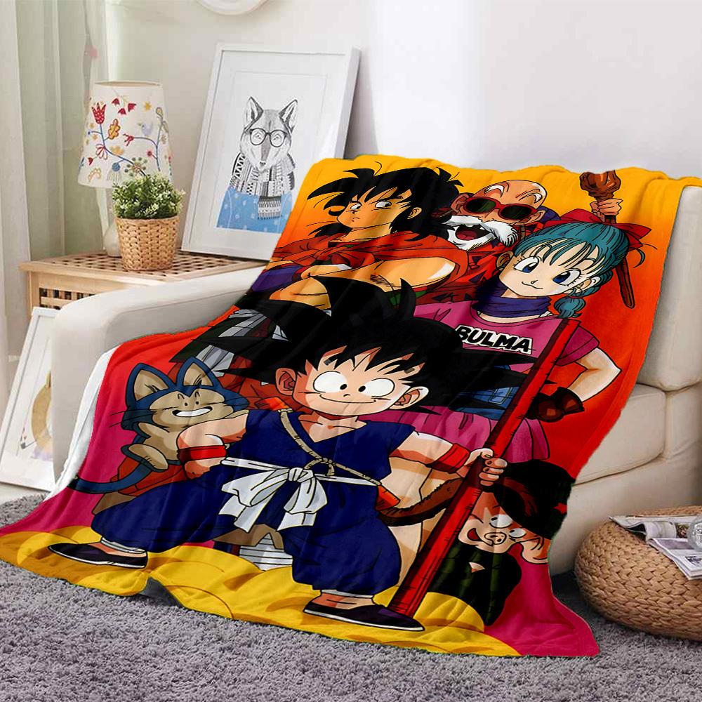 1 Stück Dragon Ball Decke Weich Warm Ganzjahres Überwurf für Sofa, Bett, Auto, Büro Lebendiges Buntes Design, Langlebig & Gemütlich Geschenk