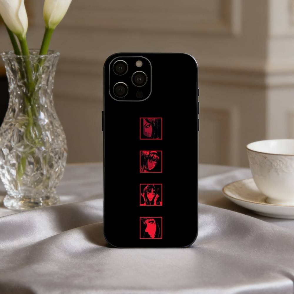 Movie H-Horror T-Tomie-E Phone Case For iPhone 17pro,16,15,14,13,12,11 Plus,Pro Max,XS,Soft Silicone Black Cover