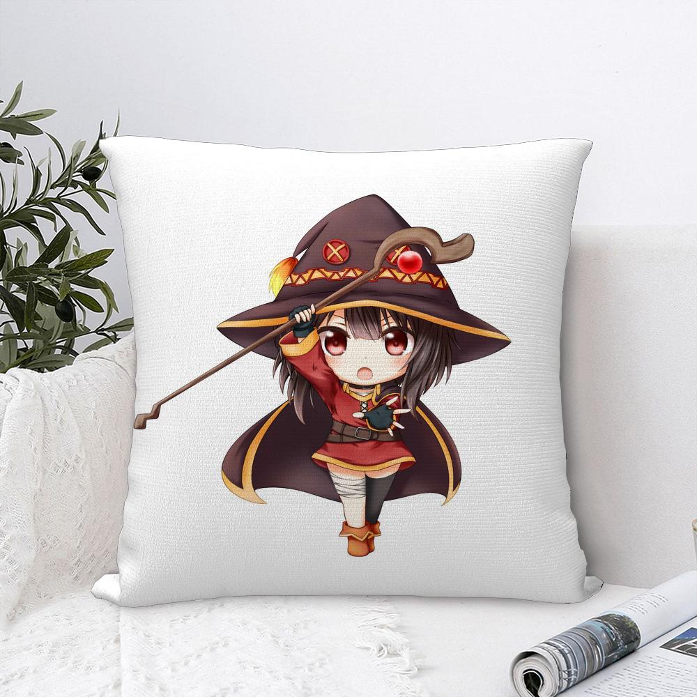 Nouă Husă de Pernă Anime K-Konosuba Decorativă pentru Canapea Acasă Imprimată pe Două Fețe Pernă Pătrată Plush pentru Aruncat Huse Decorative pentru Pernă