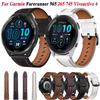 22mm Band For Garmin Forerunner 965 265 745 255M Watch Strap Leather Bracelet Vivoactive 4 Venu 2 3 Wristband Replacement Correa