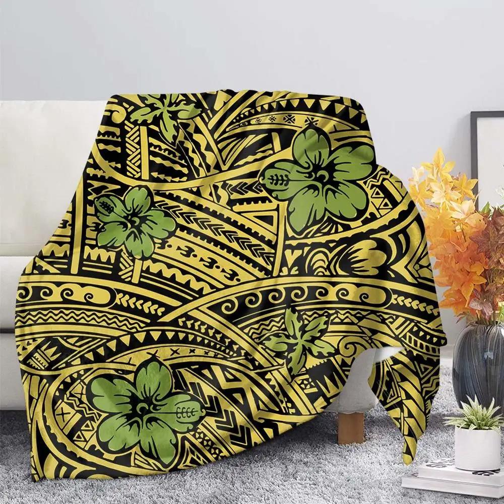 Bohemian flowers digital-printed polyester Bedroom velvet flannel cover blanket Fleece soft sofa cover blankets for beds