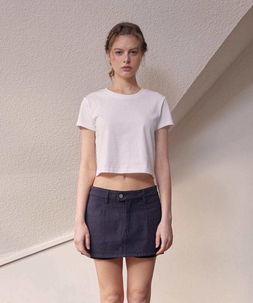Lapineatteullie Low-Rise Twill Skirt Pants Navy