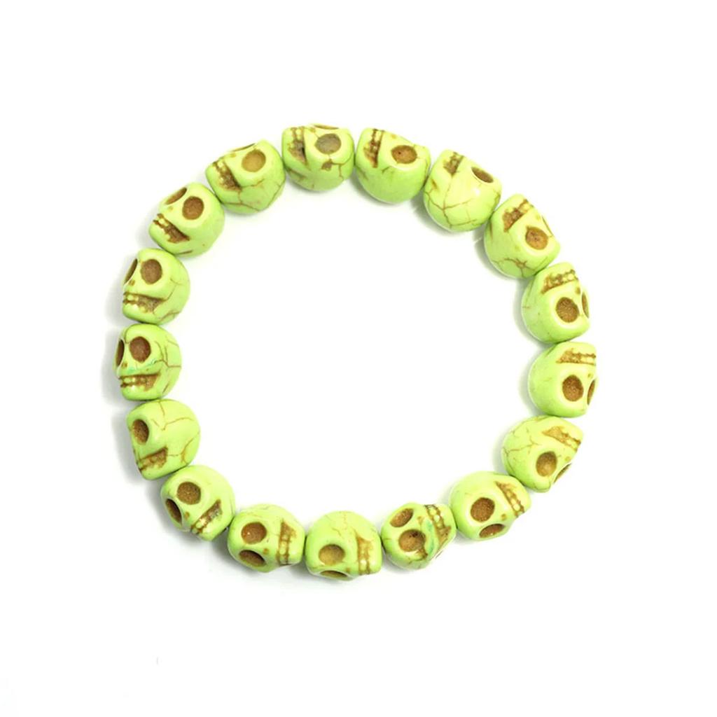 B02 Cooles Skelett Perlenarmband Persönlichkeits-Charme Exquisites Übertreibungsarmband Paar Scharfes Mädchen Festival Täglicher Schmuck