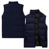 Men's Casual And Fashionable Sleeveless Vest, Solid-color Printed Cotton Jacket