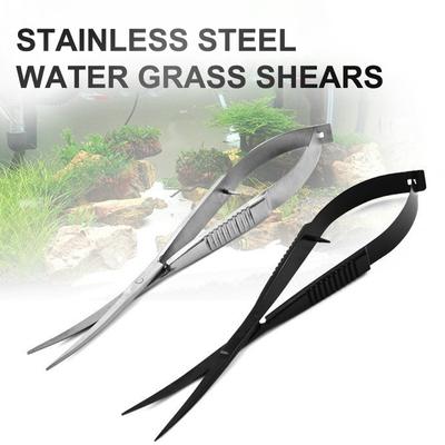 Stainless Steel Straight Curved Spring Scissor Aquatic Tool Spring Cuts Water Grass For Aquatic And Aquariums Aquatic Plants Scissor