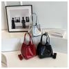 Silberne Mini-Umhängetasche für Damen Mode Handtasche Kurzer Obergriff Party Tragetasche für Damen Unterarmtasche