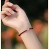 Garnet Bracelet Girls Ins Niche Design Small Particle Single Circle Bracelet Red Pomegranate Good Luck Beads Student Bracelet