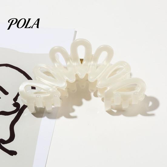 Hair Claw For Buns Back Head Shark Clip, Large Hollow Petal Shape Claw, Bun Holder Lightweight Clip Accessory, Size Shower for Thick And Half-Ties Ice