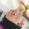 Punk Red Black Heart-shaped Simple Romantic Gold Color Couple Ring Finger Ring Party Jewelry Rings