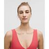 Lululemon Align  V Neck BrA  Light Support  A B Cup Desert Red