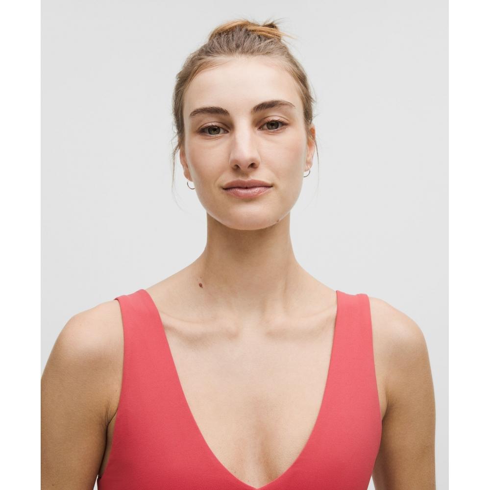 Lululemon Align  V Neck BrA  Light Support  A B Cup Desert Red