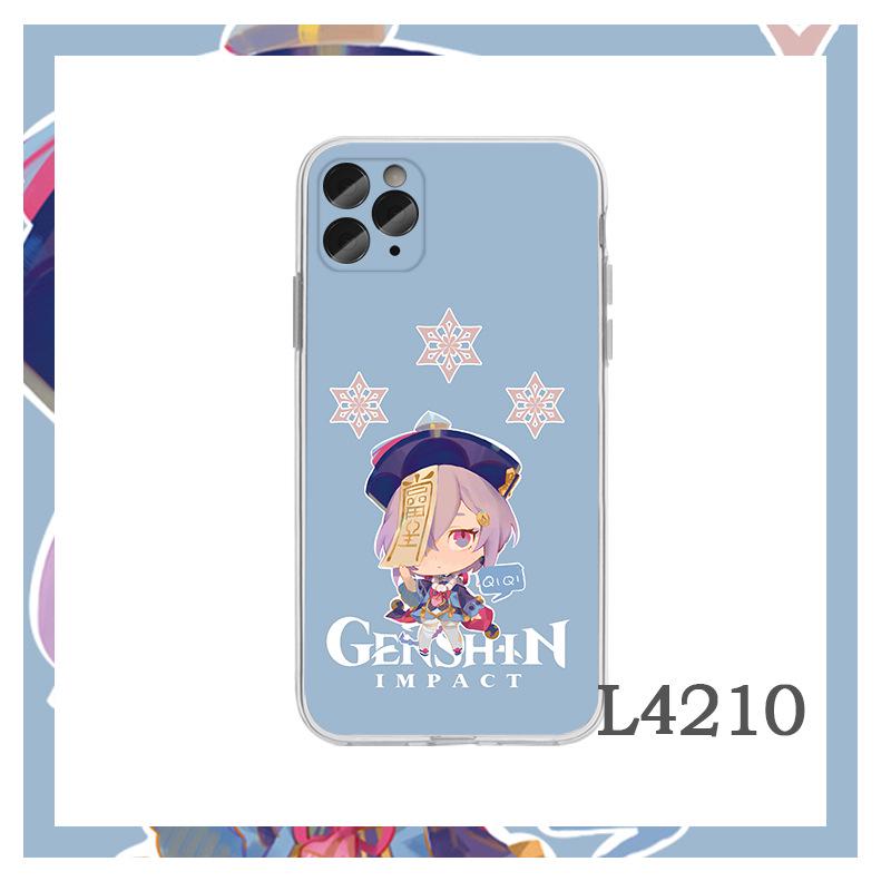 

Межграничный чехол для телефона Genshin Impact для iPhone; Подходит для Apple X, 13, 7p/8p. С Ци Ци, Каэей и Дилюком. iPhone 12 Pro