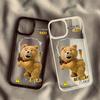 Cartoon Teddy Bear Couple Phone Case For iPhone 14 Pro MAX 15 11 13 12 XS X SE20 XR 7 8Plus Shockproof Bumper Clear Cover Fundas