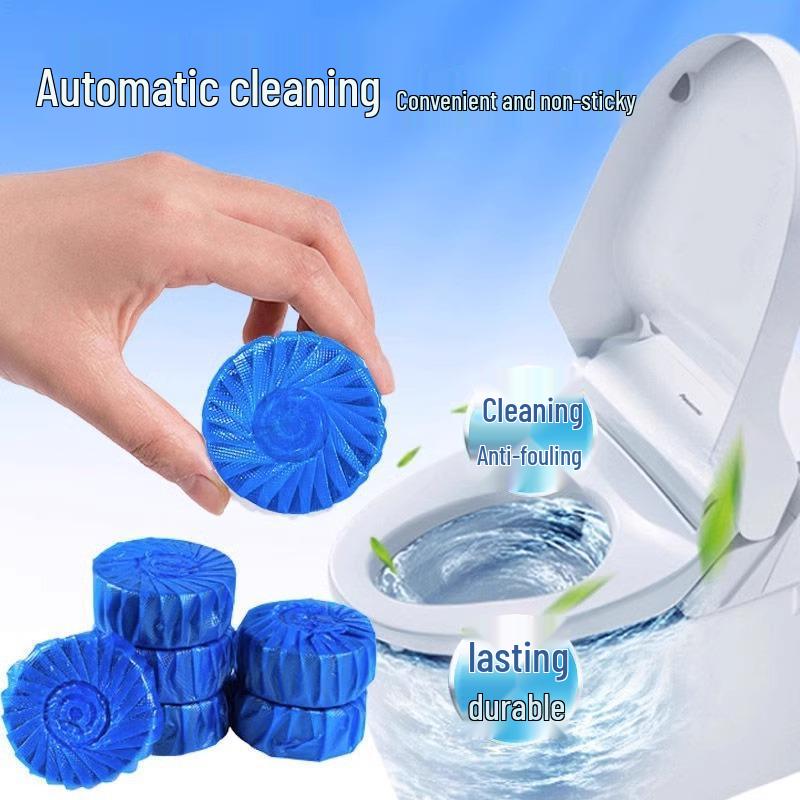 Fresh Fragrance Blue Bubbles Toilet Cleaning Block - Long-lasting Deodorizing Scent