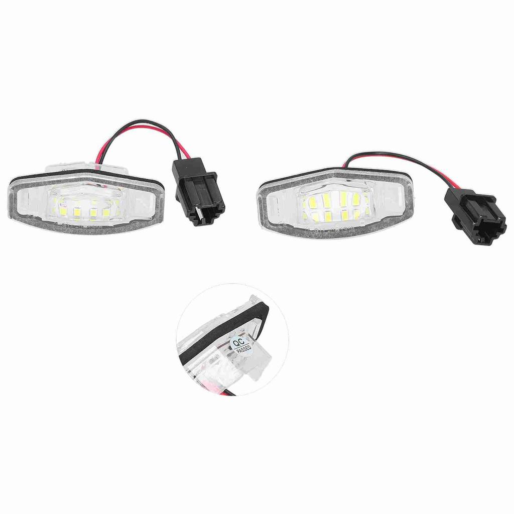 Pair of LED License Plate Lamp White Light 34100S0A013 Fit for Honda CivicPilotAccordOdyssey