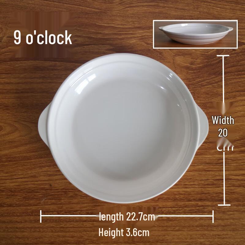 White Melamine Commercial Round Serving Plates