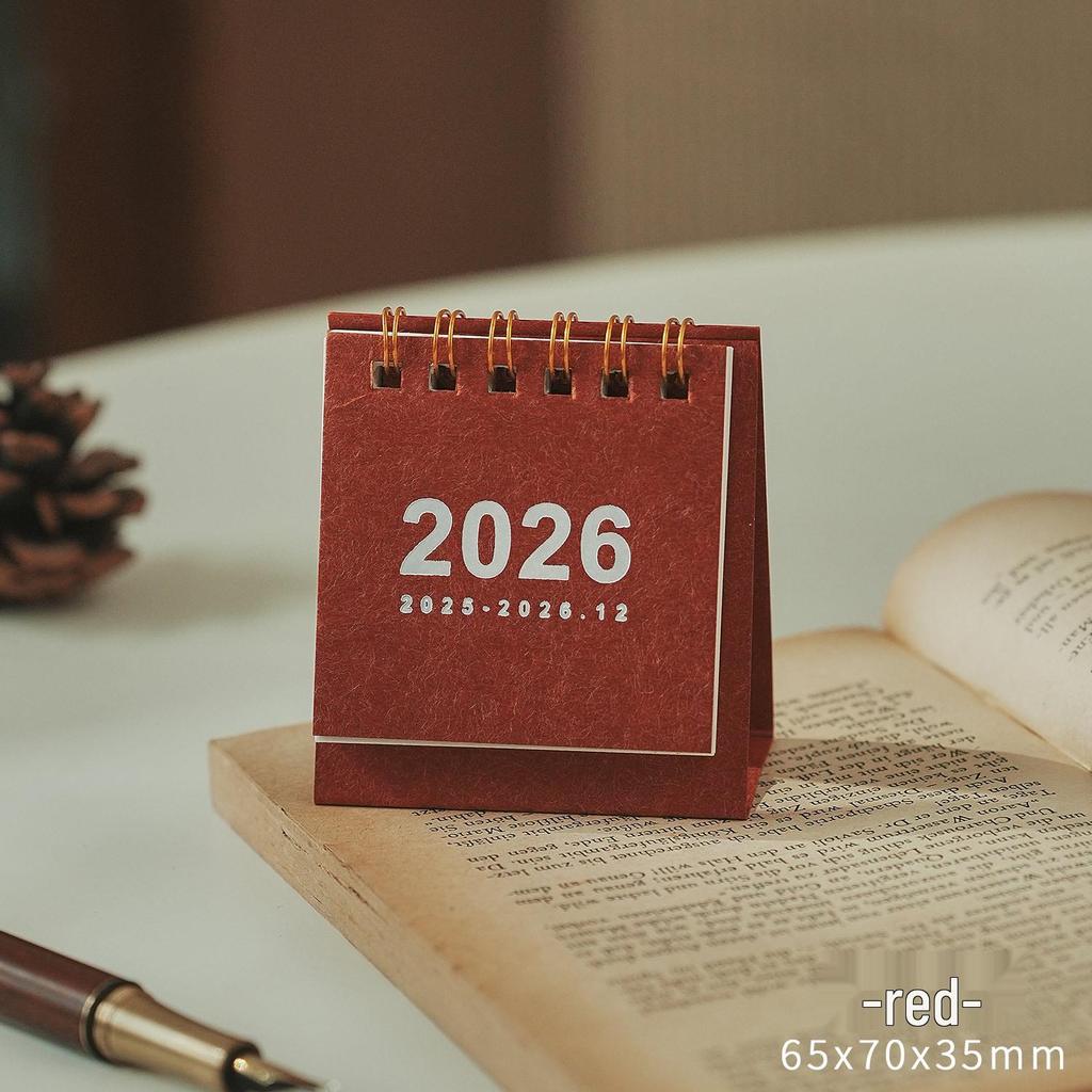 2025-2026 MUJI-Style Retro Mini INS Lunar Desktop Calendar Ornament