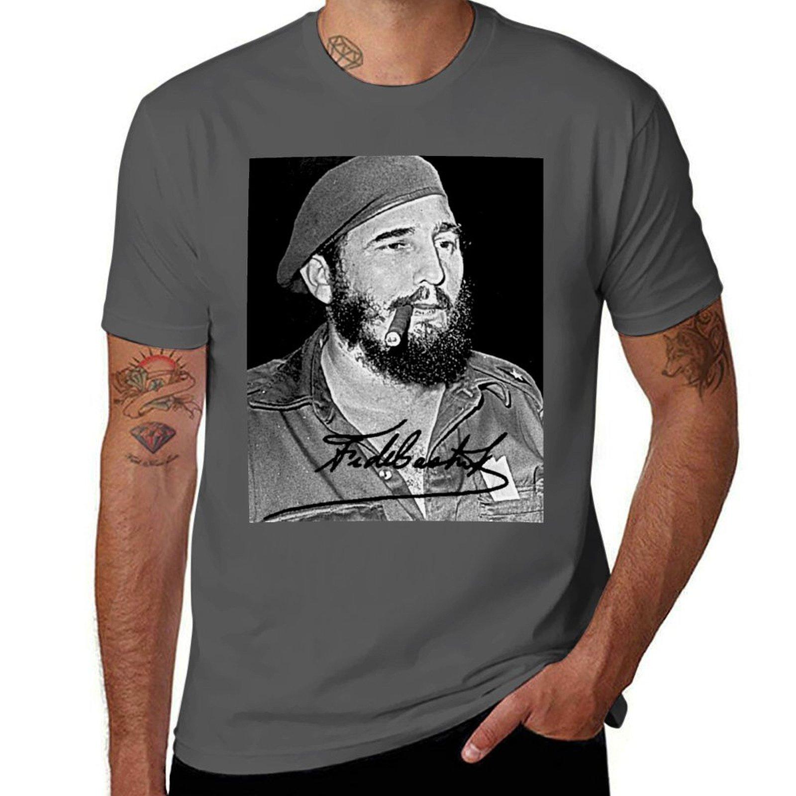 

Fidel Castro was young T-Shirt t shirt man luxury man t shirts high quality luxury brand T-Shirt 4XL