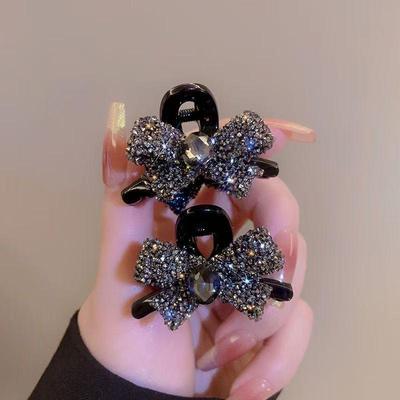 Exquisite Rhinestone Bow Hair Clip - Princess Style Claw Accessory