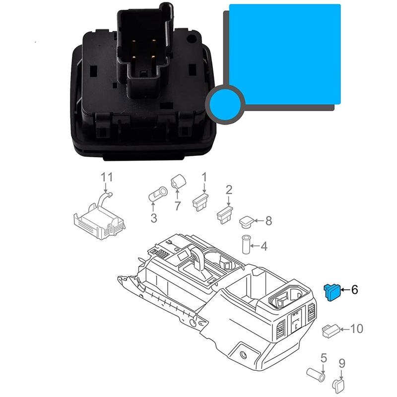A03E-Back Seat 12V Power Outlet For Ford F150 2015-2016 F250/F350 2017 Rear Power Socket FL3Z19N236A