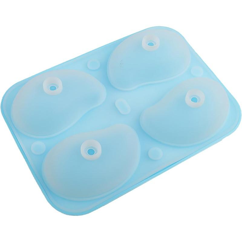 Silicone Mold Dessert Cake 4-hole 3D Mango Shaped Ice Tray Mold Gummy Fruit Shaped Candy Baking Chocolate DIY Baking Pastry Tool
