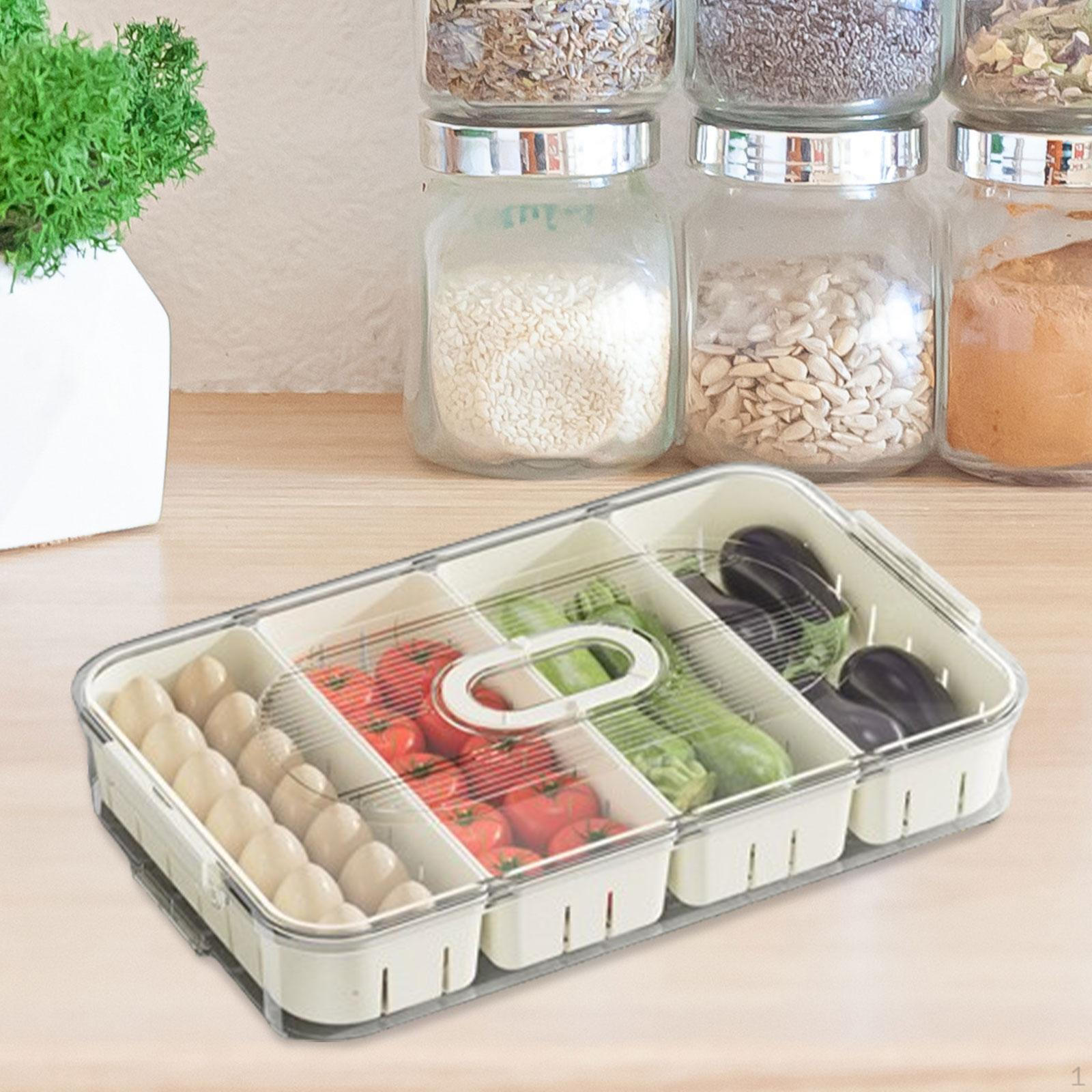 

Набор органайзеров для хранения свежих продуктов на кухне White 4 grid