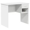 White Desk with Drawers 90 X 49 X 75 Cm Engineered Wood