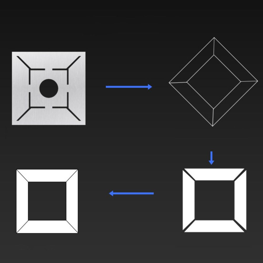 Accurate Measurement Floor Drain Locator Floor Drain Patterns Positioning Ruler  Drawing