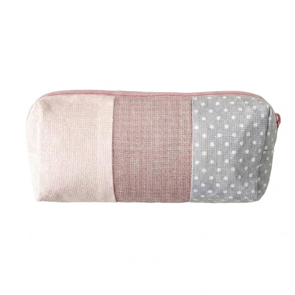 Polka Dot & Plaid Pencil Case Patchwork Pencil Pouch INS Pen Bag  School Office