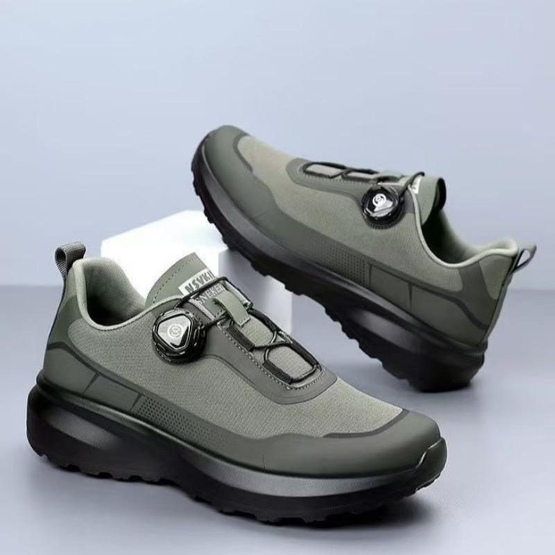 Men's Shoes New Rotating Button Men's Casual Shoes Black Commuter Shoes Platform Outdoor Sports Shoes Men