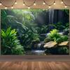 2D Mossy Rock Waterfall Backdrop for Nature & Outdoor-Inspired Photoshoot