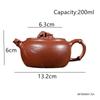 Traditionelle Yixing-Teekanne aus lila Ton, handgefertigter Bambus-Steinkessel, chinesisches Zisha-Teeset, 200 ml