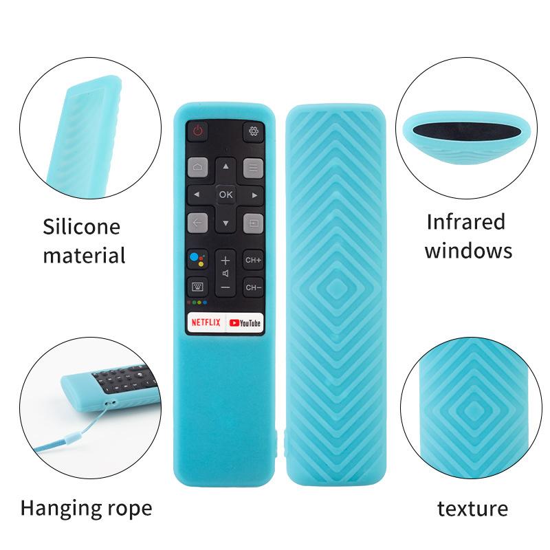 RC802V FNR1 Voice Remote Control Cases Fit for TCL Android 4K Smart TV 49P30FS 65P8S 55C715 49S6800 43S434 Protective Cover