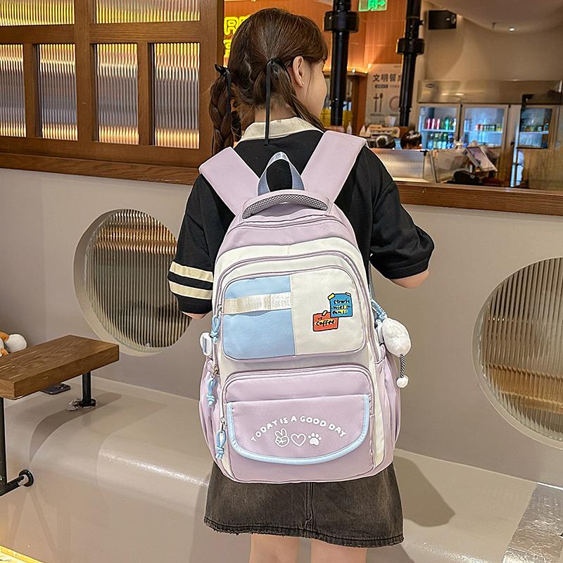 Campus Rucksack mit großer Kapazität, leicht, mit Farbkontrast, Mädchenrucksack, Kinderrucksack