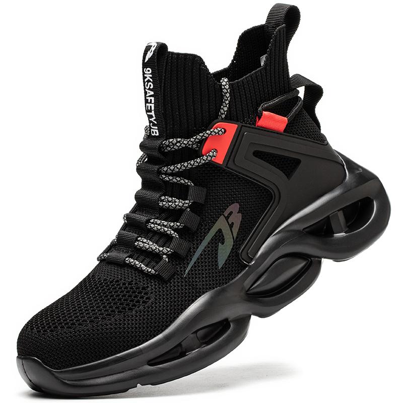 Men Safety Boots Steel Toe Shoes Anti-smash Puncture-Proof Work Shoes Sneakers Indestructible Construction Protective Work Boots