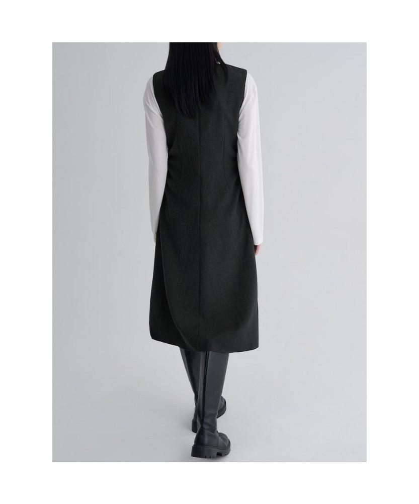 8SECONDS V-Neck Long Dress Ash
