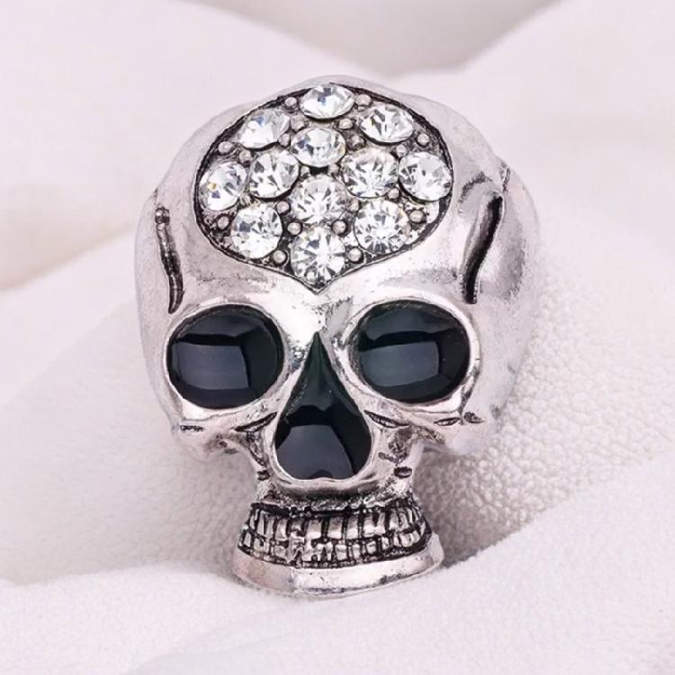 Stylish Skull Brooch Sturdy Alloy Gothic Jewelry for Women Detailed Designs Secure Pin Daily Party Gift