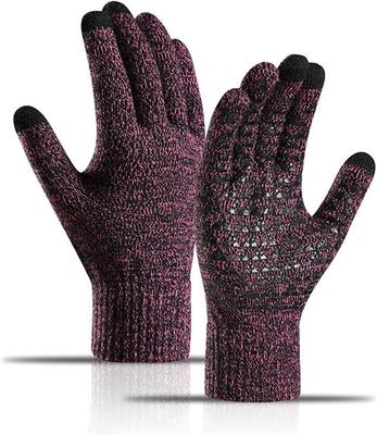 Winter Touchscreen Gloves for Men Women Upgraded Thermal Warm Knit Glove Outdoor Cycling Sports Plush Gloves for Running Driving