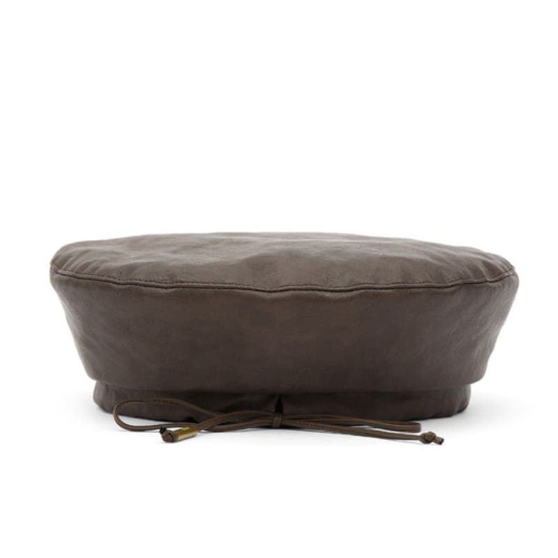 UNDERCONTROL STUDIO PLATE BERET / STRAP / LEATHER / Brown