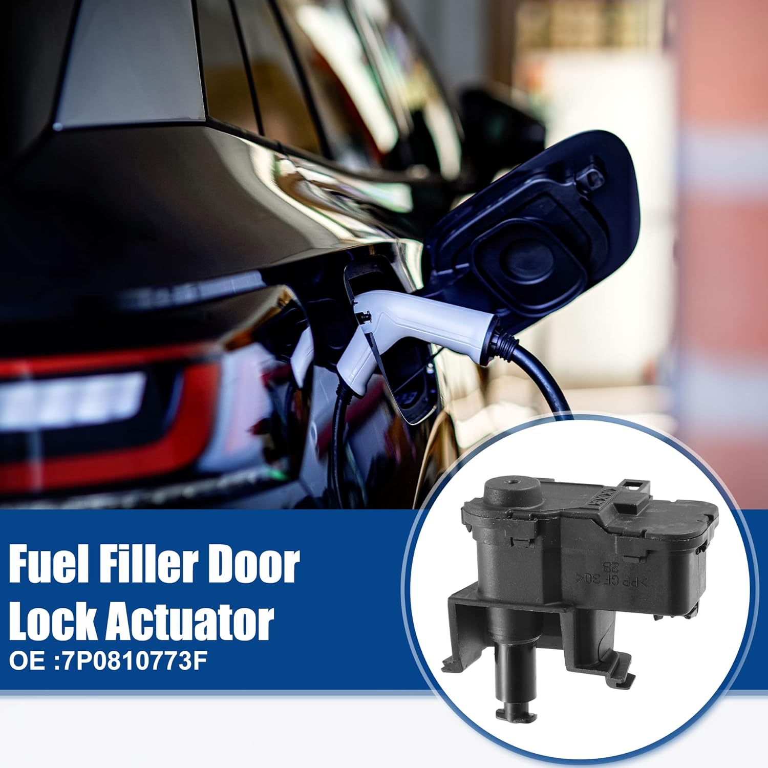 

ACROPIX Fuel Tank Cap Door Lock Actuator Fit for Volkswagen Touareg 2011-2017 7P0810773F - Pack of 1 Black