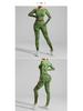 European American Tie-Dye Butt-Lift Yoga Set: Long Sleeve, Seamless Fitness Clothing with Hollow Out Design