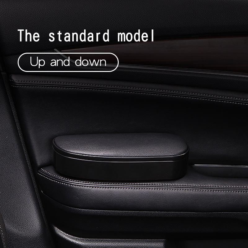 Universal Car Door Storage Box with Light: Left Elbow Rest and Armrest Pad