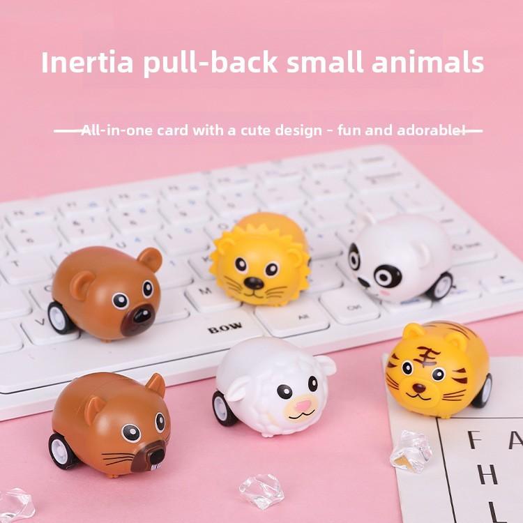 Tiger Lion Plastic Animal Inertia Toy Car For Early Childhood Learning And Play