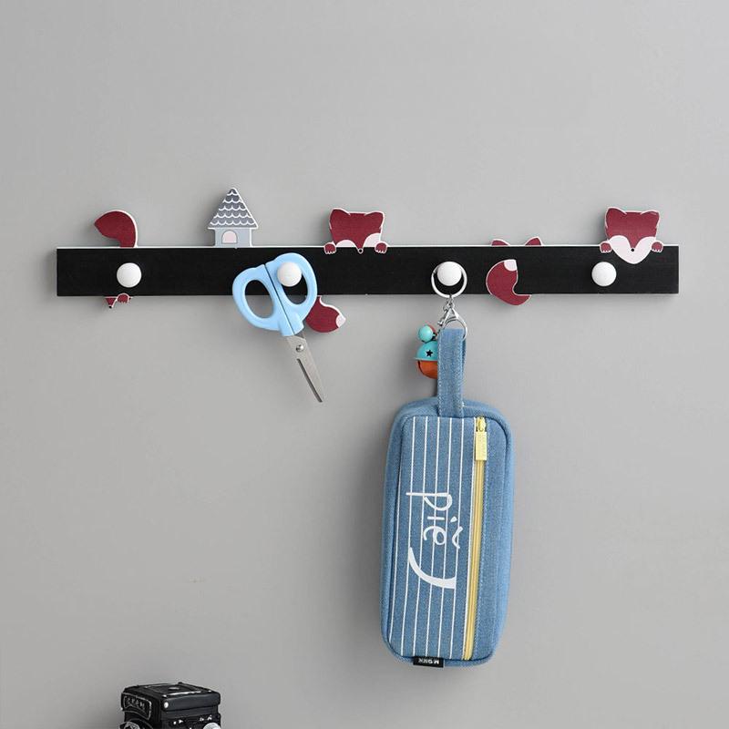 Porch living room simple key hook clothes hook cartoon wall punch-free hanger behind the door