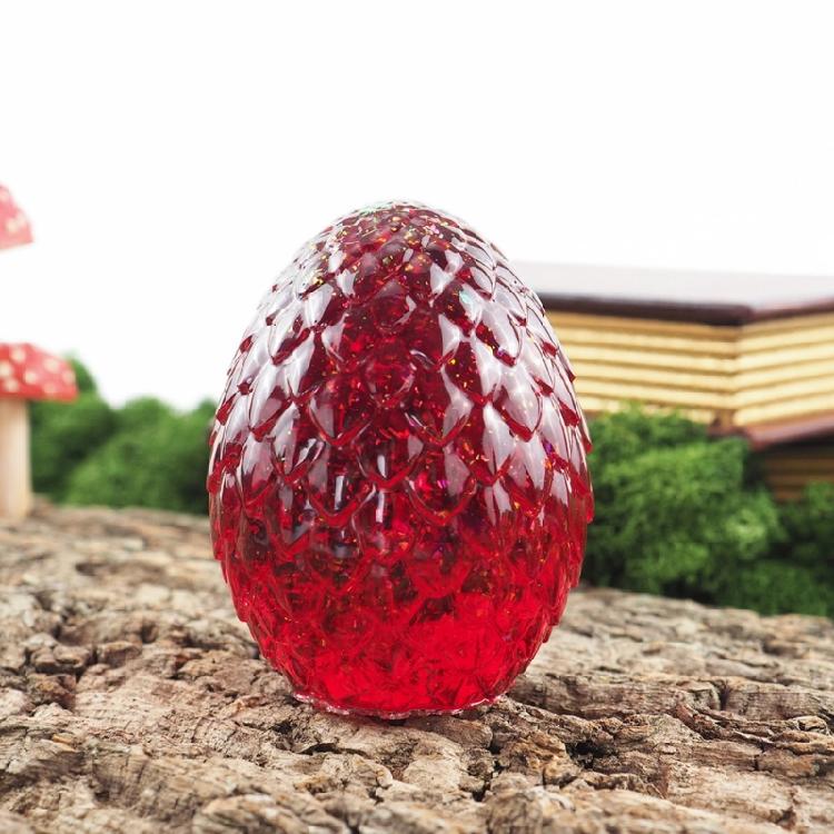 Dragon Egg Resin Silicone Mold with USB Powered Wooden Lighting Base Stand