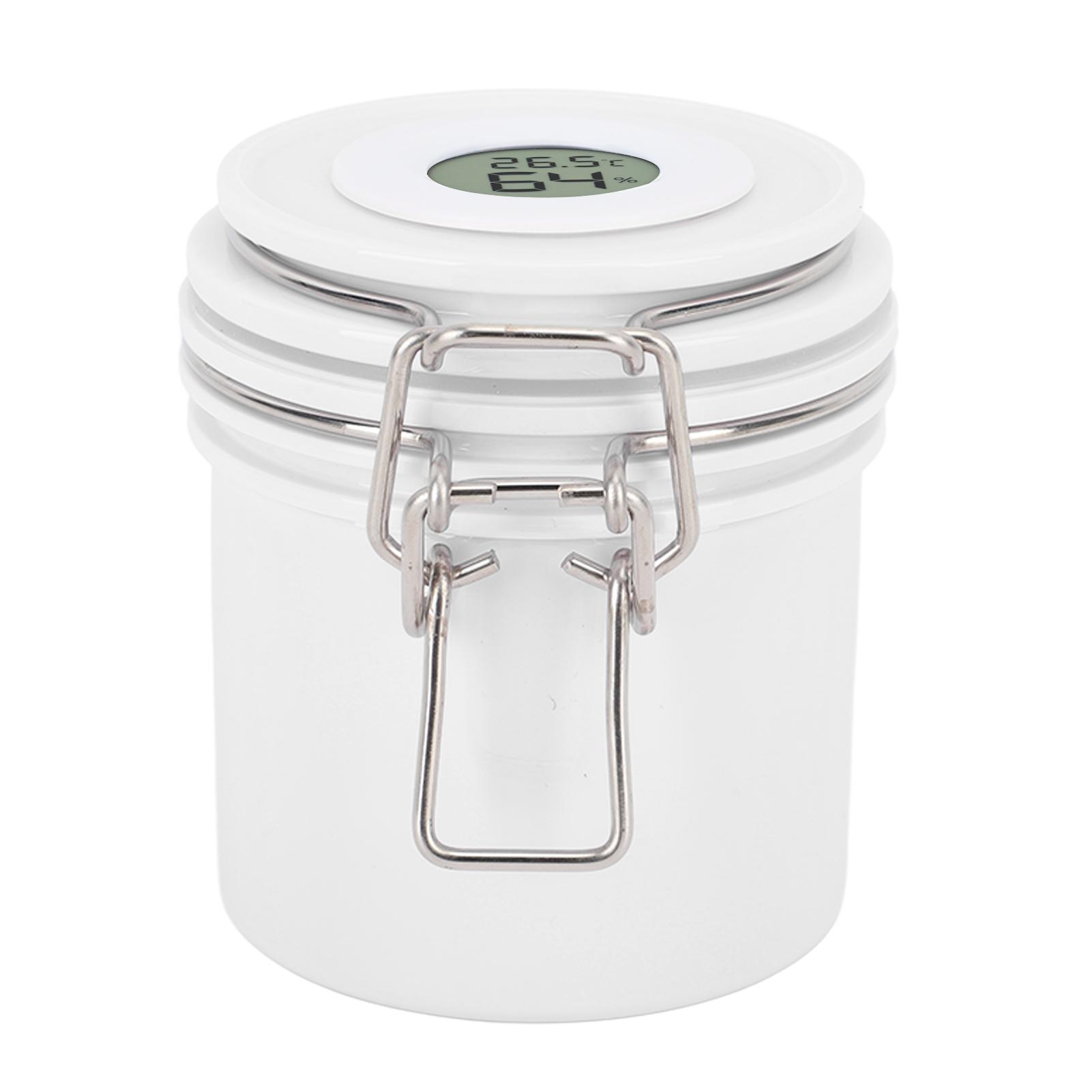 

200ml Eyelash Glue Storage Tank with Screen Display Sealed Jar Activated Carbon Container for Lash білий