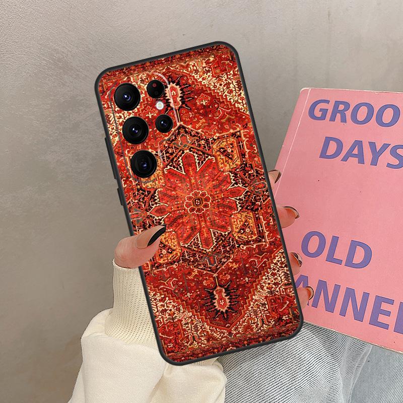 Persian Carpet Floral Pattern Case For Samsung Galaxy S21 S22 S23 S24 S25 Ultra S9 S10 S25 Plus S20 FE S25 FE Cover Coque