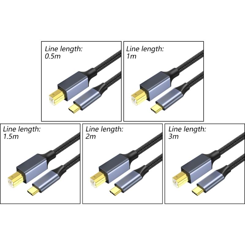 USB C Printer Cable Type C to USB B Printer Cable Mobile Phone Printing Cable Suitable For Printer Connection Cable