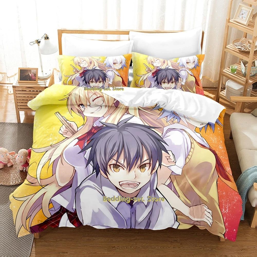 Ben-To Bettwäscheset Einzelbett Twin Full Queen King Size Bettset Erwachsene Kind Schlafzimmer Bettdeckenbezug Sets 3D Druck Anime Bettlakenset